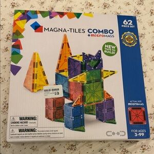 Magna-Tiles Combo Set - 62 Piece Colorful Building Tiles